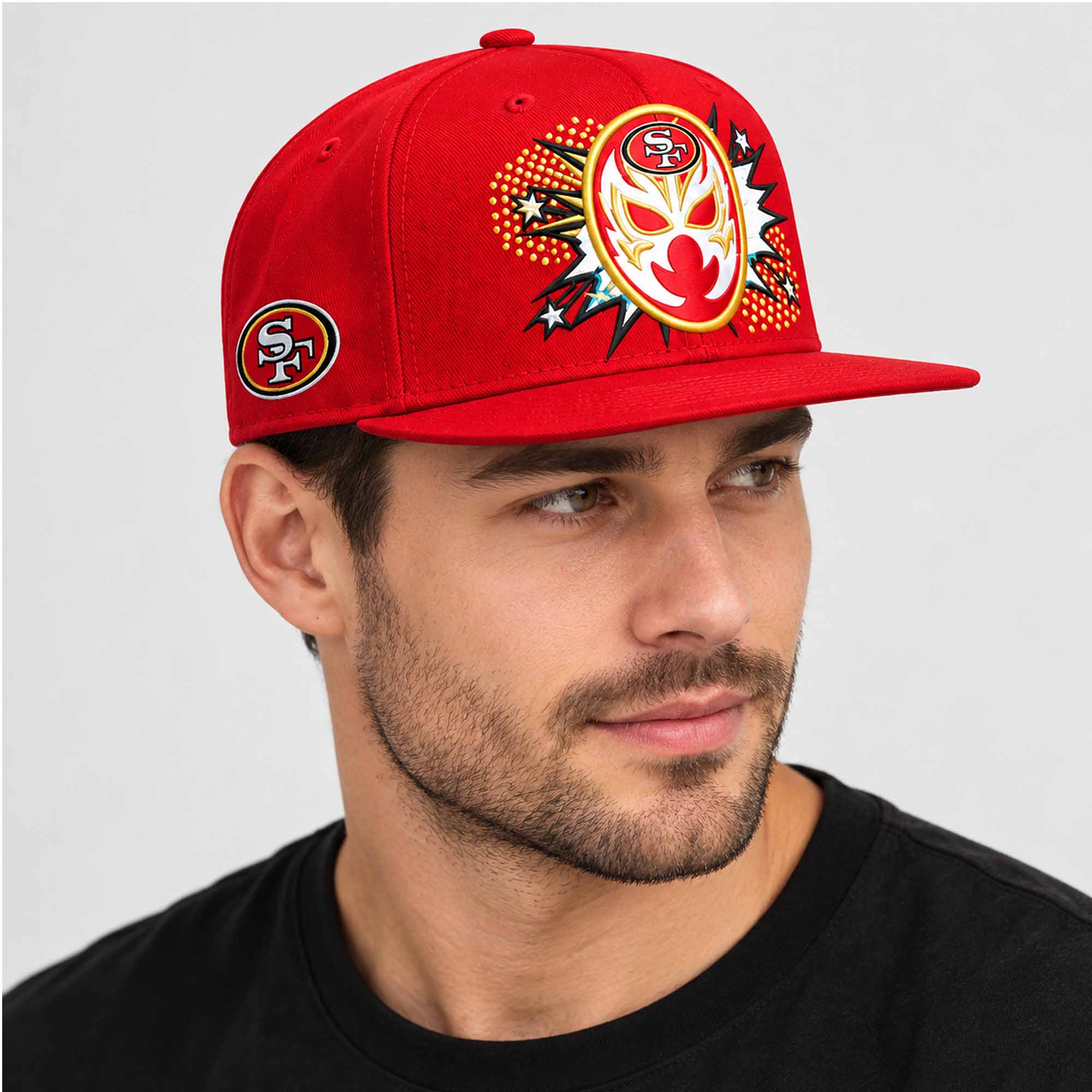 49ers Lucha Libre Mask Hat 2 49ers Lucha Libre Mask Hat 1