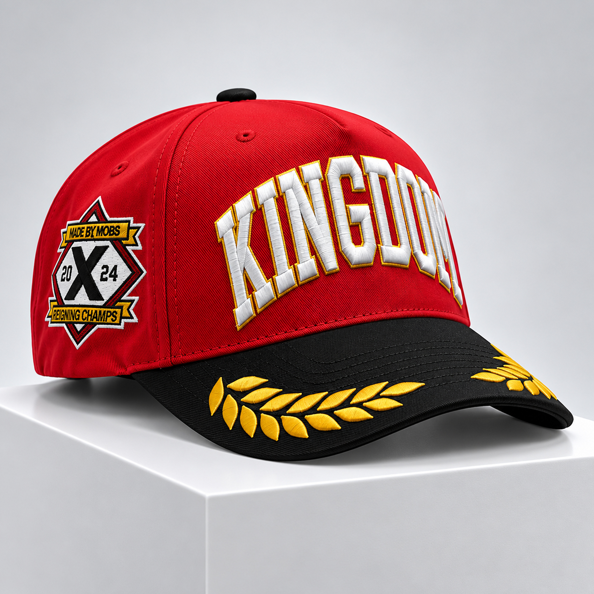 KC Chiefs Kingdom 2024 Reigning Champs Hat 1 KC Chiefs Kingdom 2024 Reigning Champs Hat 2