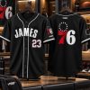 LeBron James Black 76ers Jersey 1