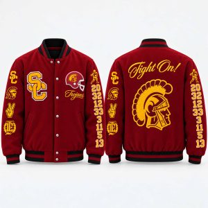 USC Trojans 8 Heisman Trophy Winners Fight On Varsity Jacket
